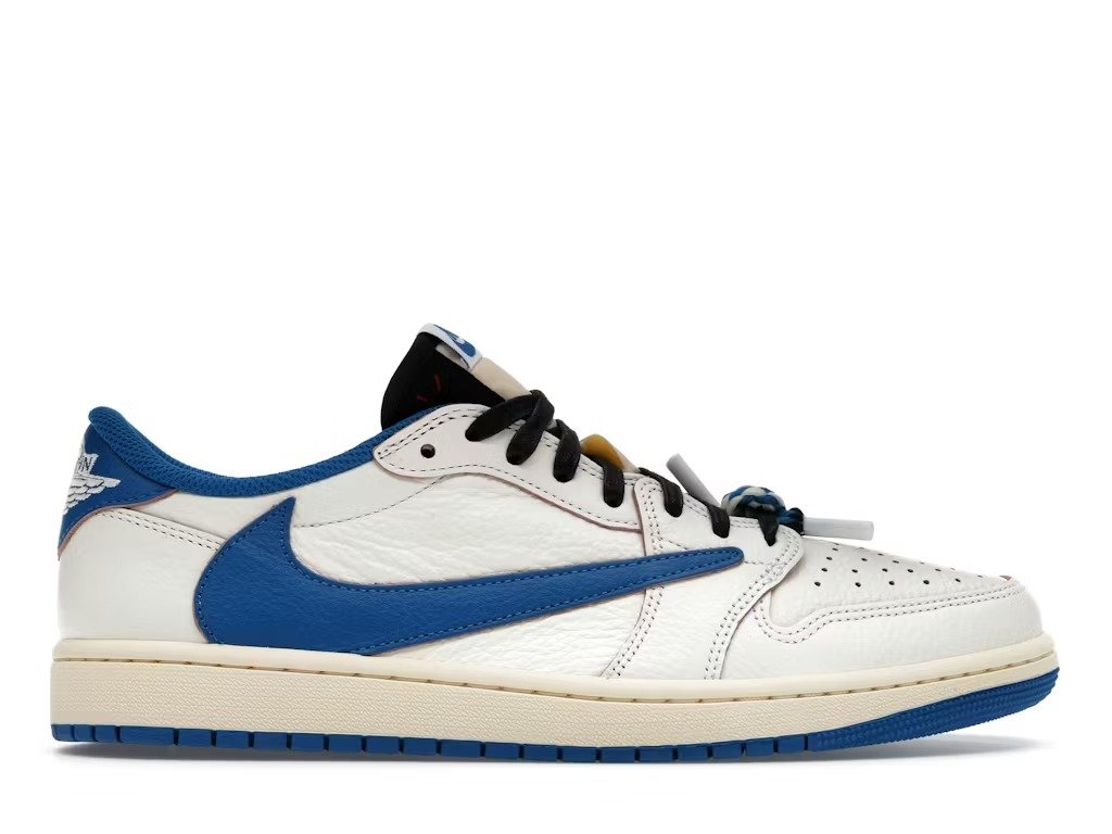Travis Scott Fragment Jordan Air Jordan 1 Low OG SP Sail Military Blue DM7866-104